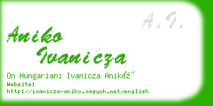 aniko ivanicza business card